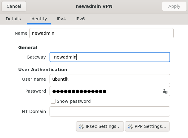 vpn settings